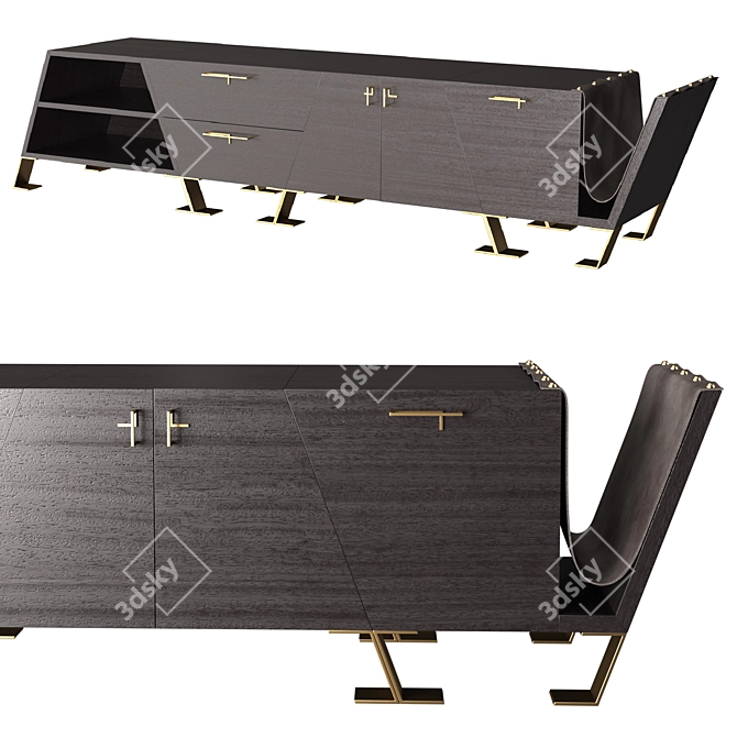 Modular Elegance: LATOxLATO Credenza 3D model image 1