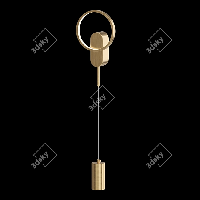 Sleek LED Wall Lamp 3D model image 3