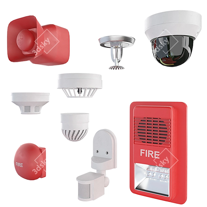 SecureGuard: Advanced Security and Fire Protection 3D model image 5