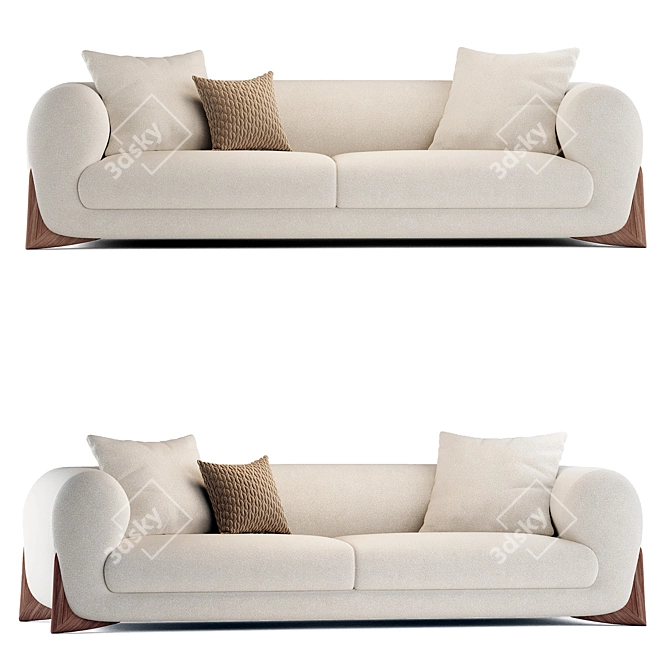 Elegant Porada Sofabed 3D model image 3