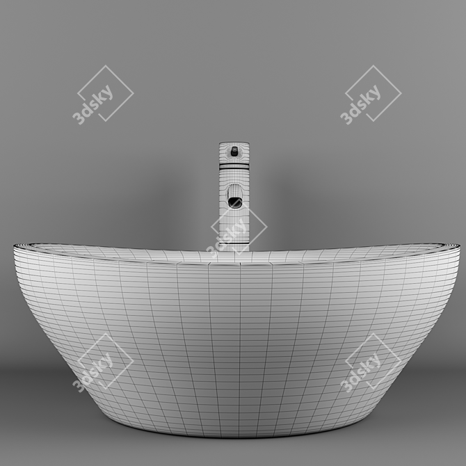 Elegant Blat Sink 3D model image 3