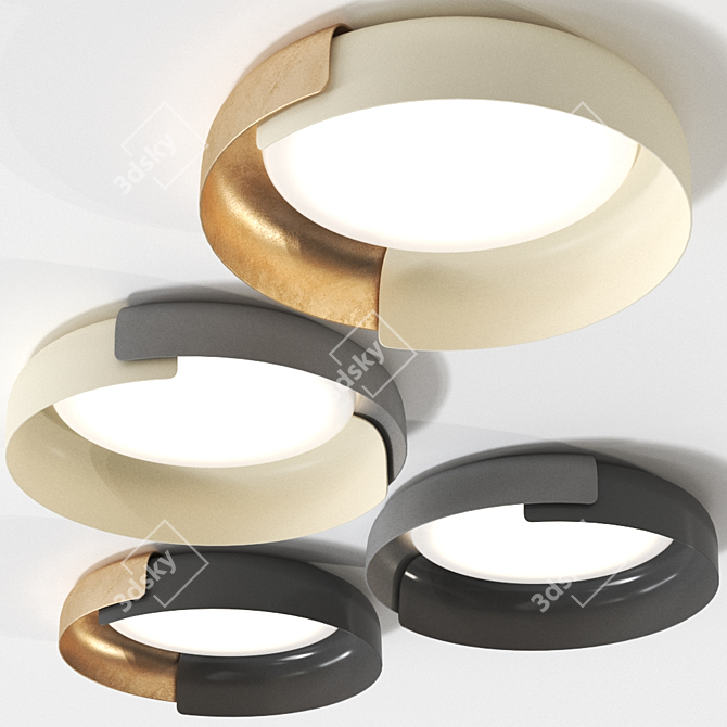 Elegant DALA LED Ceiling Light 3D model image 7