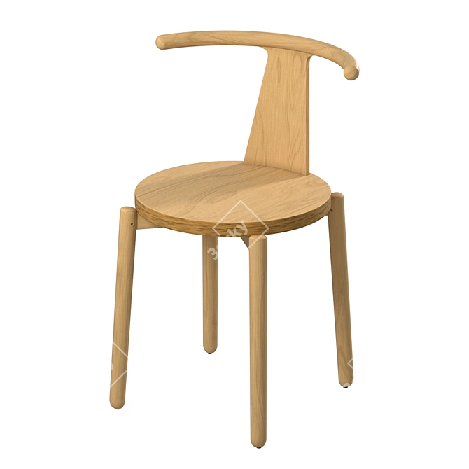 Sleek Ash Chair: Branca Lisboa's 2021 Collection 3D model image 3