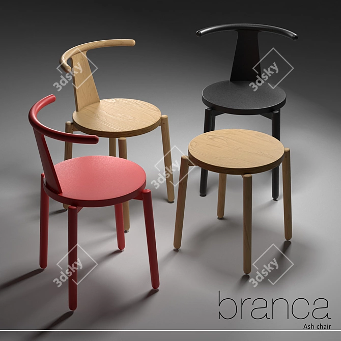 Sleek Ash Chair: Branca Lisboa's 2021 Collection 3D model image 6