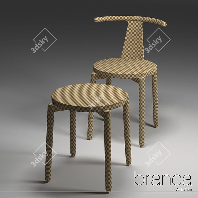 Sleek Ash Chair: Branca Lisboa's 2021 Collection 3D model image 8