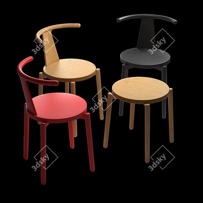 Sleek Ash Chair: Branca Lisboa's 2021 Collection 3D model image 10