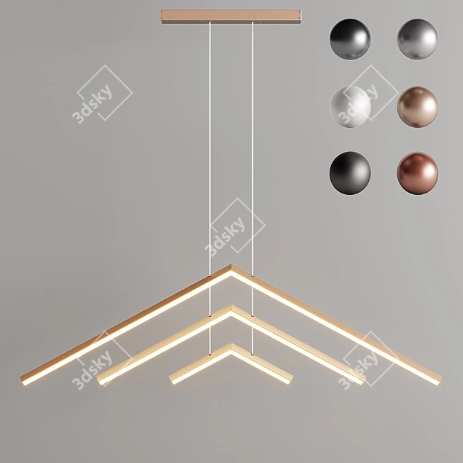  Majestic Alpine Peak Chandelier 3D model image 1