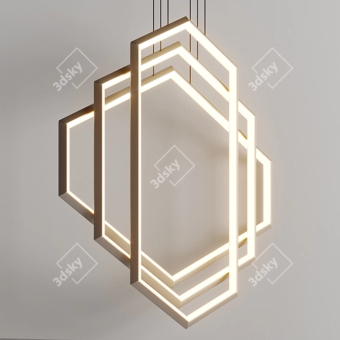 FIGARO IRIS IX46 Chandelier - Graphic and Glowing Focal Point 3D model image 2