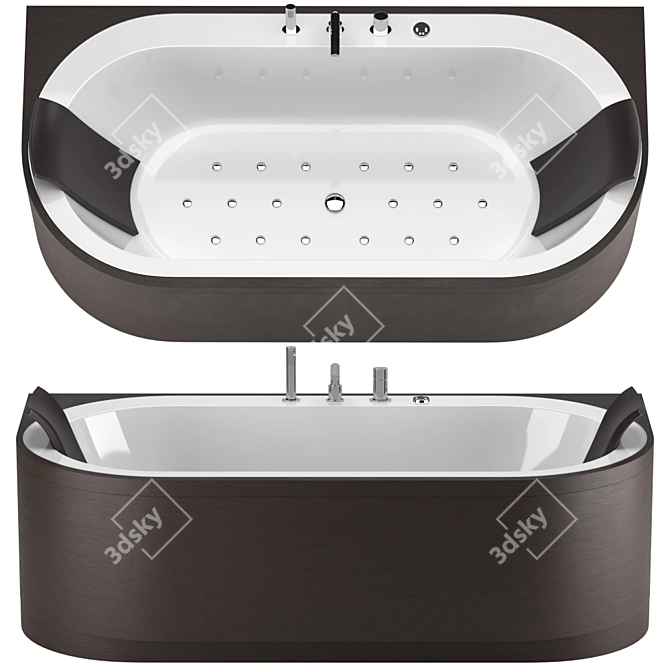 Title: Yuma Art Air Massage Bathtub 3D model image 2