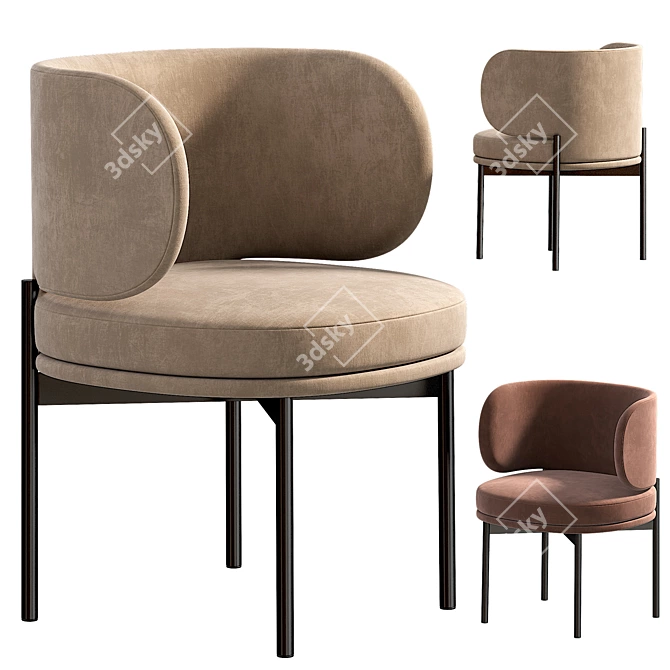 Modern Akiko Gallotti&Radic Chair 3D model image 1