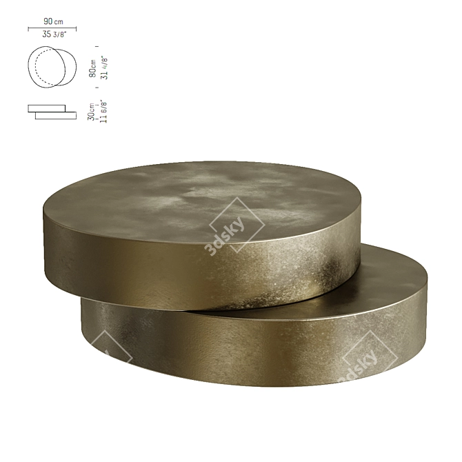 Sleek Minimalist ODE Coffee Table 3D model image 1