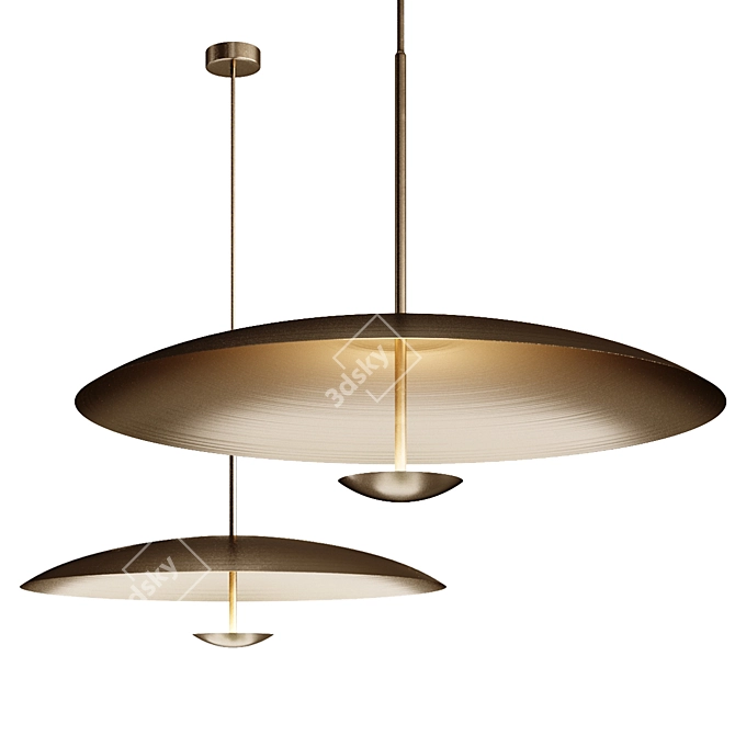 Elegant Ore Pendant Light 3D model image 1