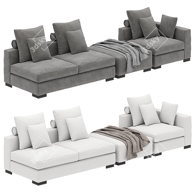 Modular Clifford Eichholtz Sofa: Versatile and Cozy 3D model image 1