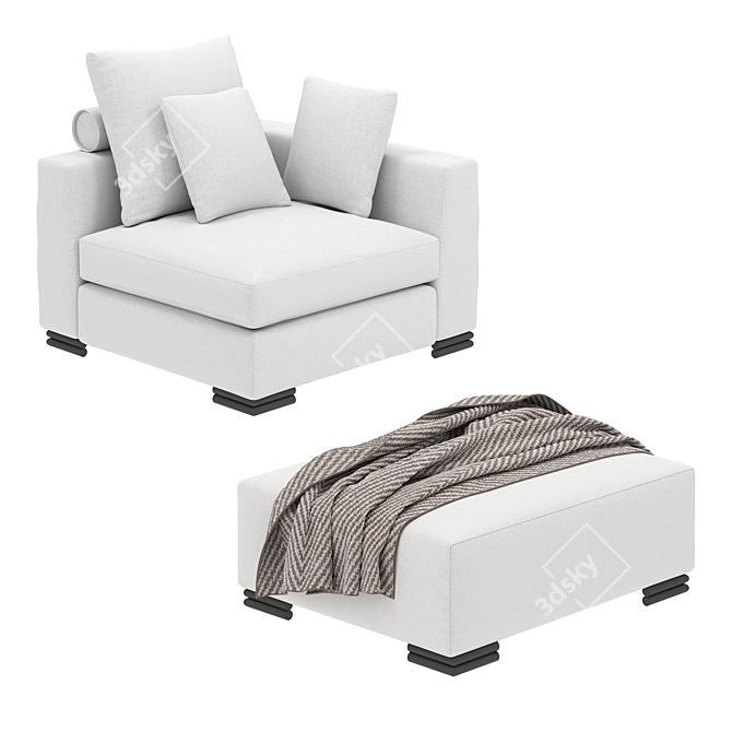 Modular Clifford Eichholtz Sofa: Versatile and Cozy 3D model image 3