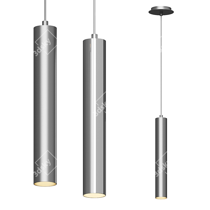 Modern Metal Pendant Light 3D model image 1