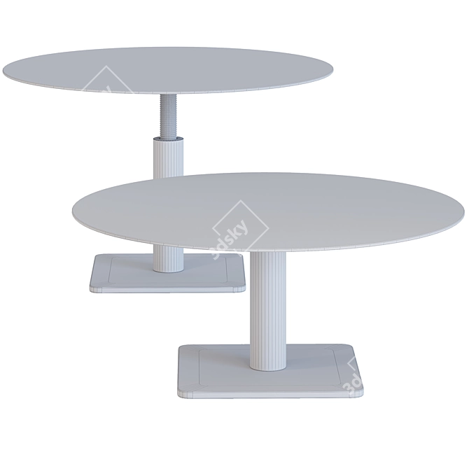 Elegant Giro Side Tables 3D model image 4