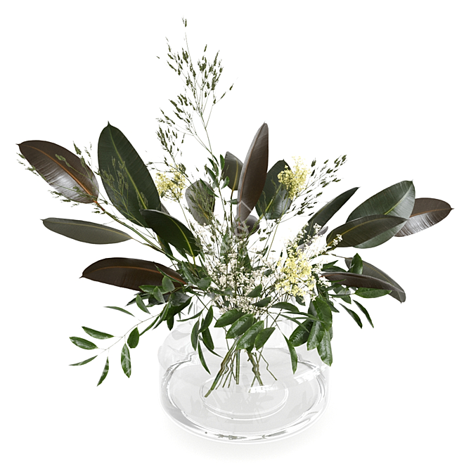 Nordic Charm: Scandinavian Bouquet 3D model image 2