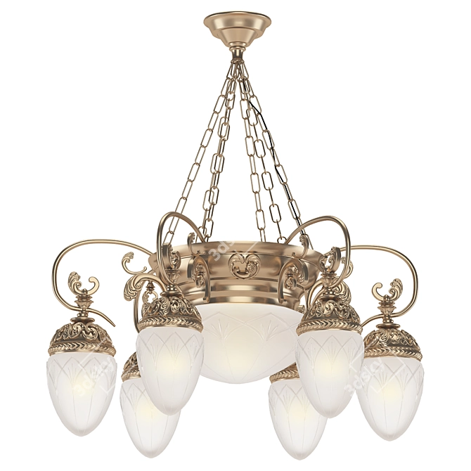 8 Horns Empire Style Chandelier 3D model image 1