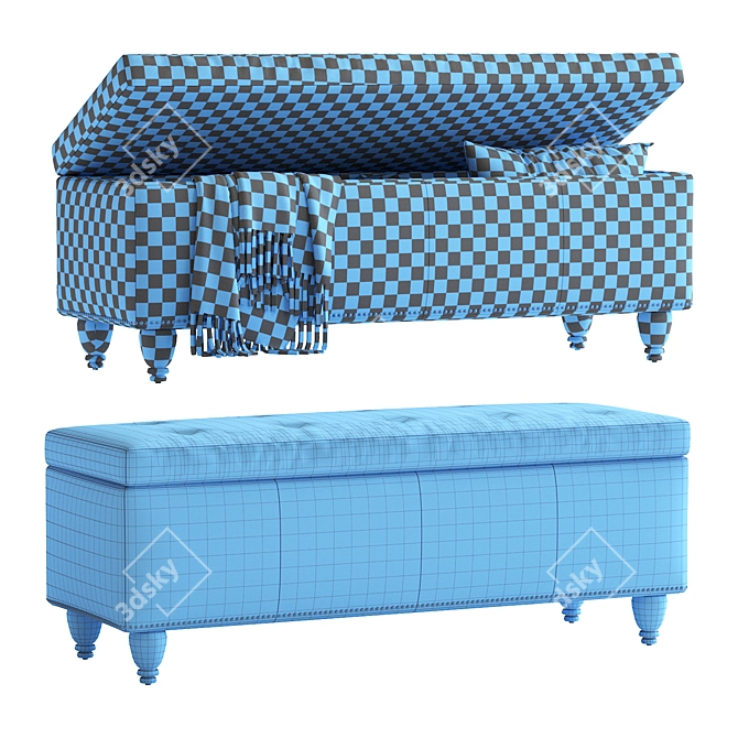 Copper Grove Bunlap Storage Bench 3D model image 6