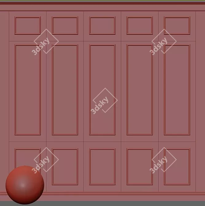 Elegant Molding Plaster: 188 3D model image 3