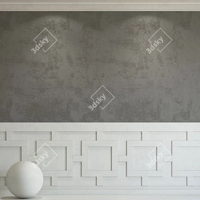 Elegant Molding Plaster 190 3D model image 1
