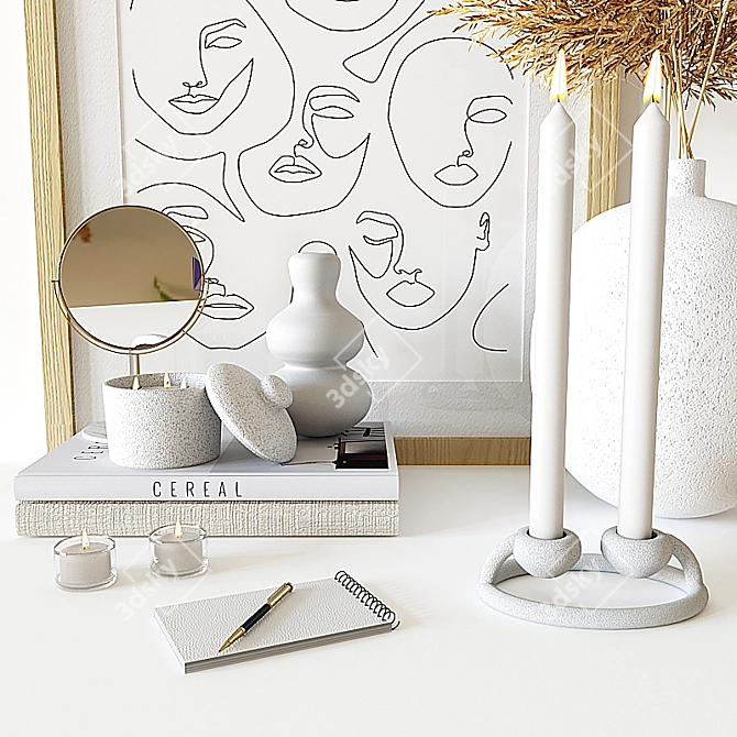 Modern Home Decor Set 3D model image 5