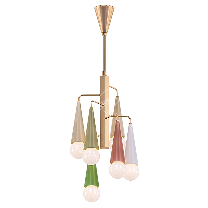Vintage Stilnovo Pendant Lamp 3D model image 1