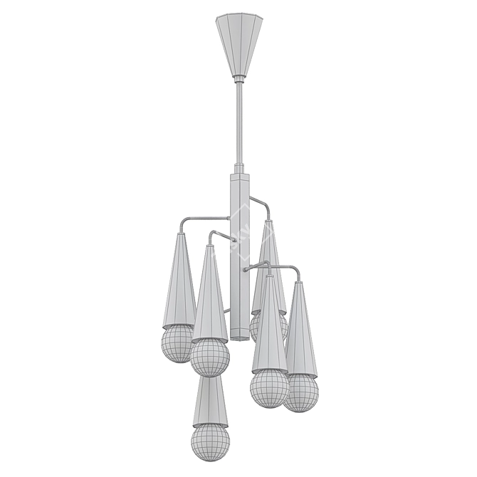 Vintage Stilnovo Pendant Lamp 3D model image 2