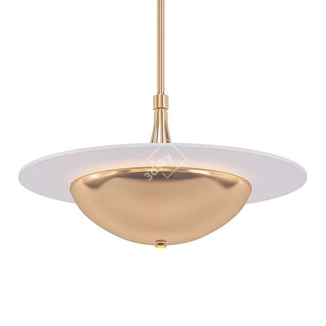 Italian Modernist Reflective Pendant 3D model image 1