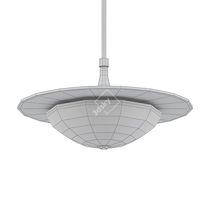 Italian Modernist Reflective Pendant 3D model image 2