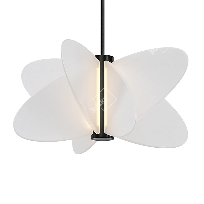 Elegant "Rose des Sables" Chandelier 3D model image 1