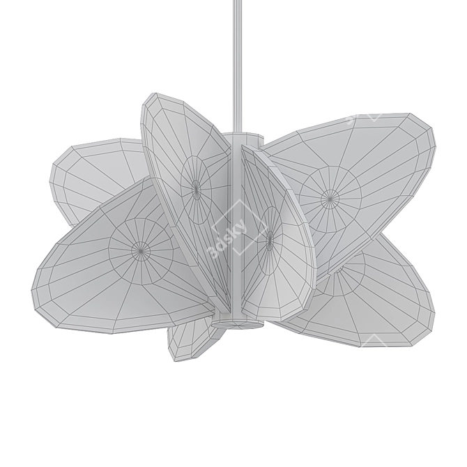 Elegant "Rose des Sables" Chandelier 3D model image 2