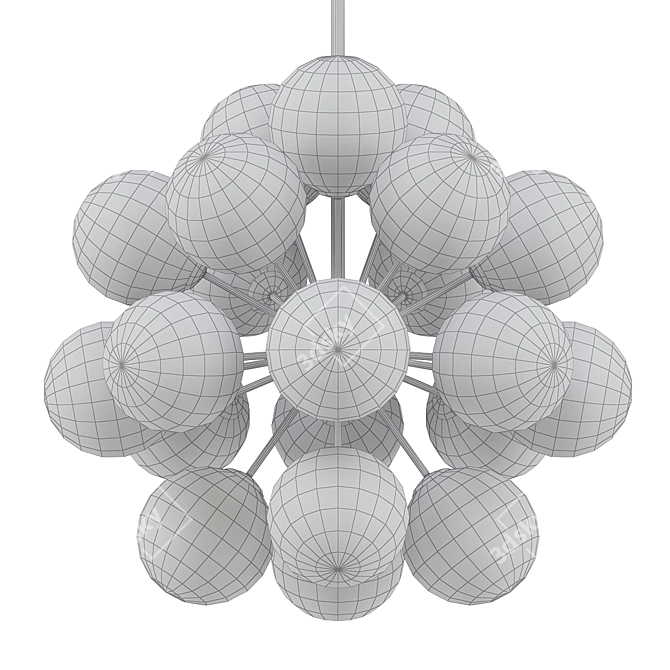 Elegant Sputnik Chandelier: Ventiquattro 3D model image 2