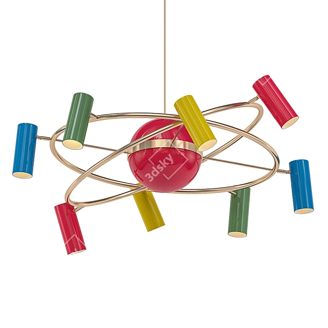 Stilnovo Saturno Chandelier 3D model image 1