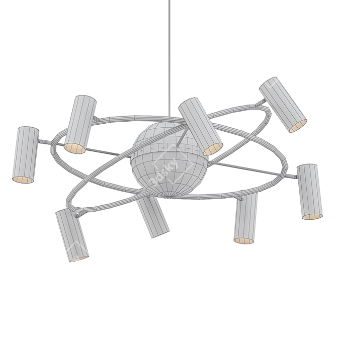 Stilnovo Saturno Chandelier 3D model image 2