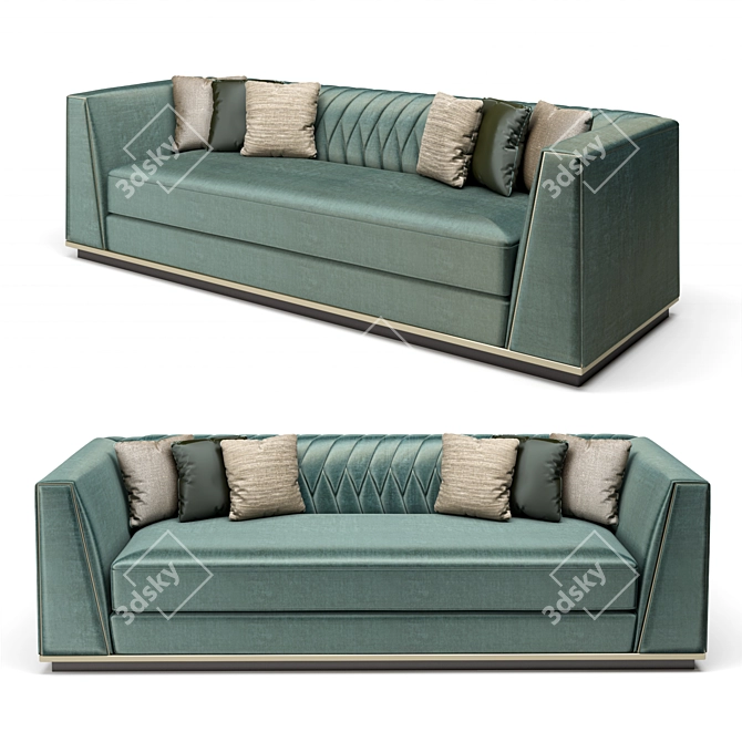 Luxurious Rockhampton Sofa: The Perfect Blend of Comfort and Style 3D model image 1