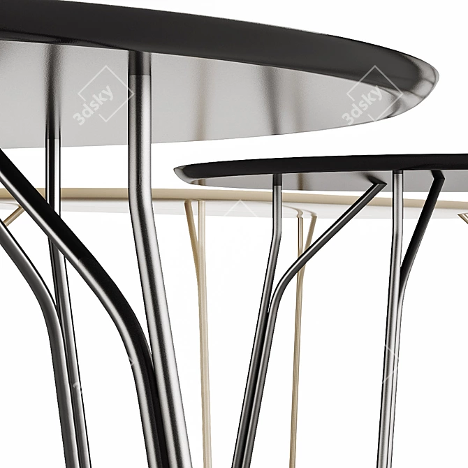 Nature-Inspired Tree Dining Set 3D model image 3