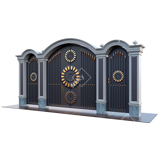 Classic Gates Model 3D model image 2