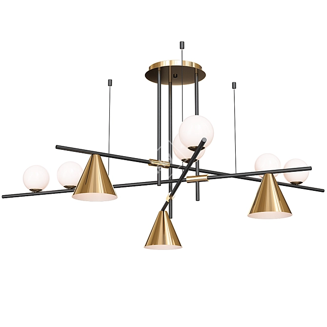 Elegant Skagen Pendant Light by Anzazo 3D model image 1
