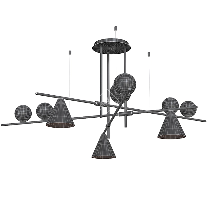 Elegant Skagen Pendant Light by Anzazo 3D model image 2