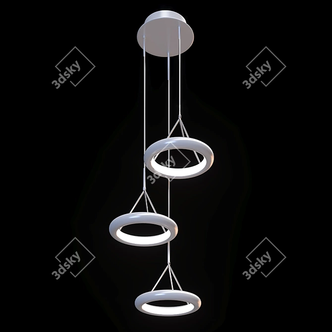 Freya BLIS 3-Ring Pendant Luminaire 3D model image 2