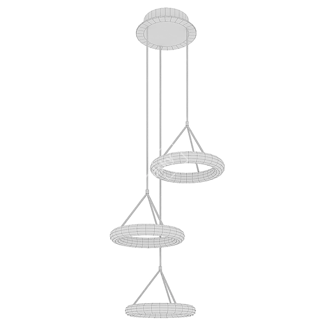 Freya BLIS 3-Ring Pendant Luminaire 3D model image 3
