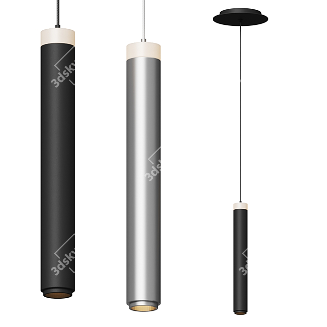 Sleek Elegance: Piega LED Pendant 3D model image 1