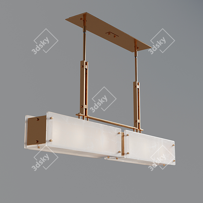 Urban Loft Trestle Linear Suspension 3D model image 2