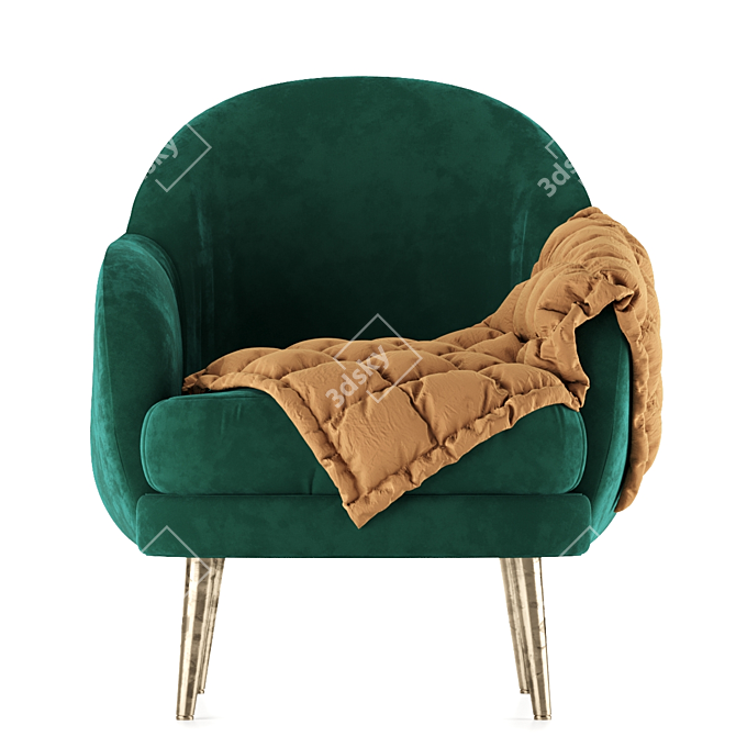 Cozy Retreat Armchair 3D model image 2