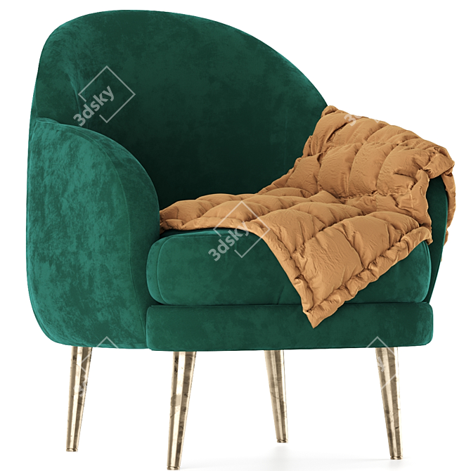 Cozy Retreat Armchair 3D model image 3