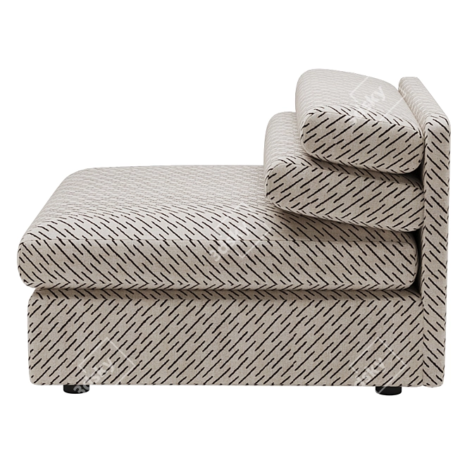 Sleek Modernistic Parallet Chair 3D model image 2