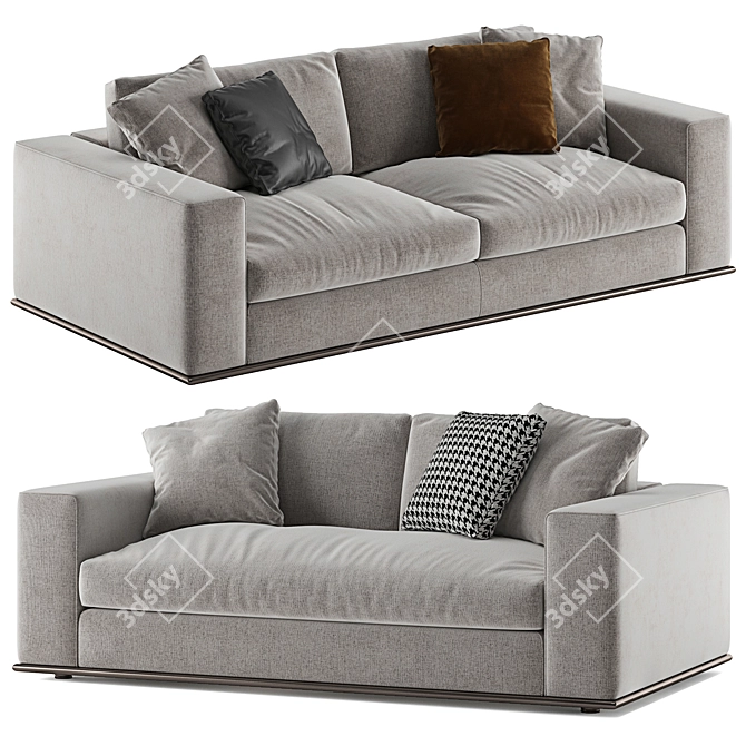 Minotti Hamilton 2-Seat Sofa 3D model image 2