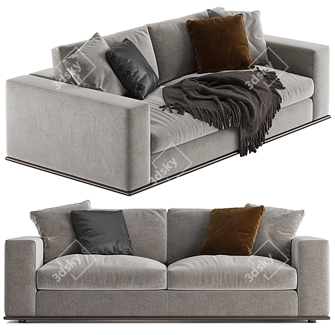 Minotti Hamilton 2-Seat Sofa 3D model image 3