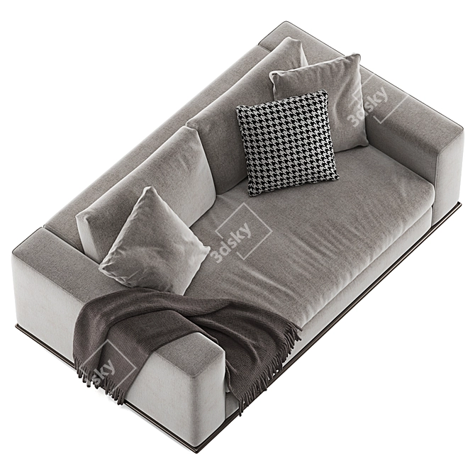 Minotti Hamilton 2-Seat Sofa 3D model image 6